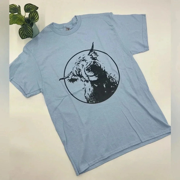 Gildan Tops - HIGHLAND‎ COW T-Shirt Light Blue Various Sizes NEW!!